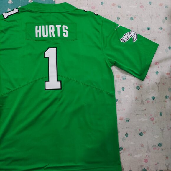 Philadelphia Eagles Kelly Jalen Hurts #1 Green Jersey - Picture 9 of 10